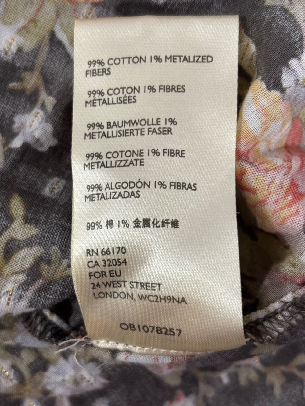 Anthropologie Michaela Floral Swiss Dot Long Sleeve Peasant Top Womens Small - Picture 15 of 15